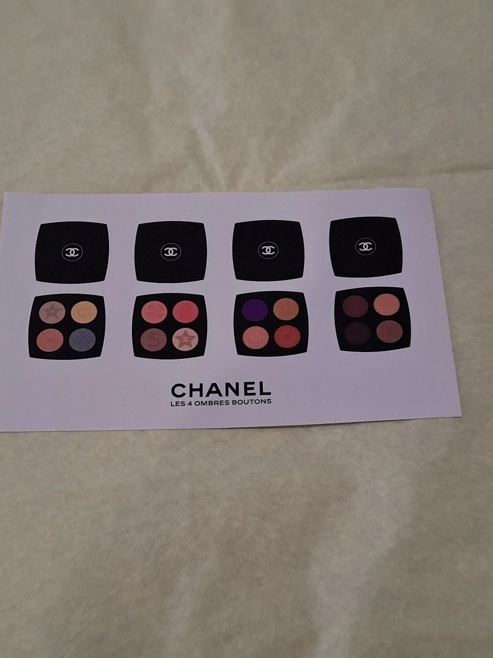 CHANEL VIP/GWP Les 4 Ombres Boutons , Pink, Purple, Peach, Mauve Shades STICKERS